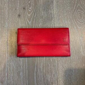 Louis Vuitton Red Women's Epi International Clutch (Discontinued now, so rare!)